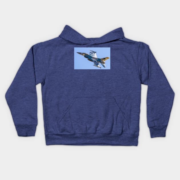 F-16C 64th Aggressor Squadron at Red Flag Kids Hoodie by acefox1